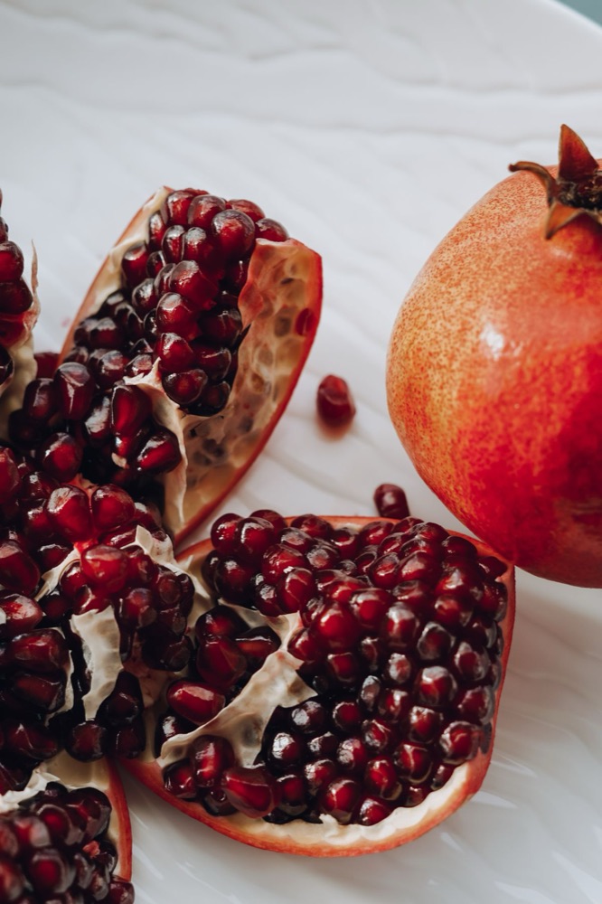 Pomegranate with seeds