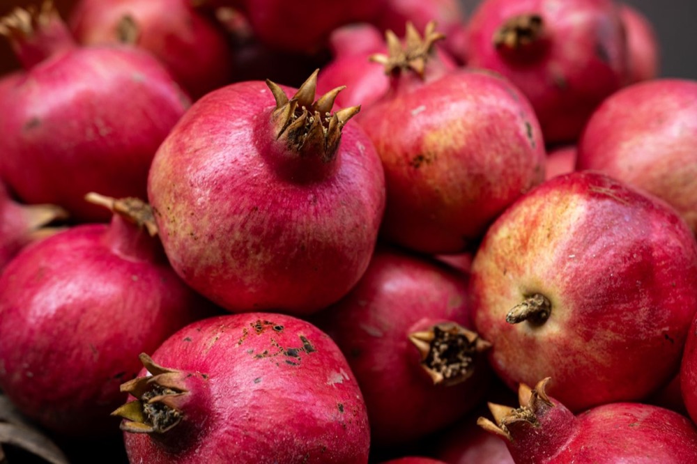 Ripe red pomegranates