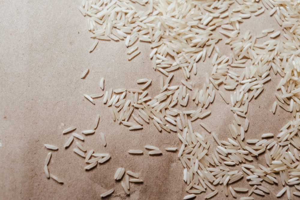 Pusa basmati grains on paper